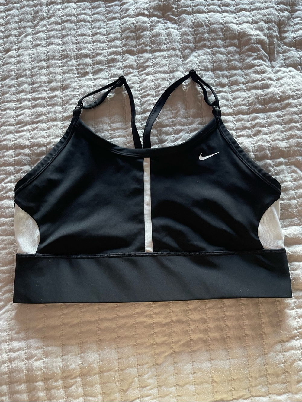 Nike Black and White Racerback Sports Bra